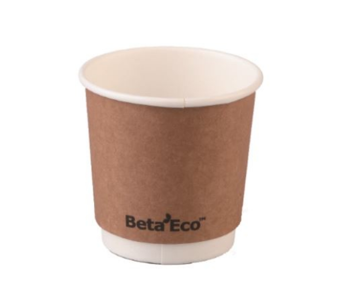 Picture of CUP, COFFEE 8oz KRAFT SINGLE WALL BETAECO 80mm 500/CTN