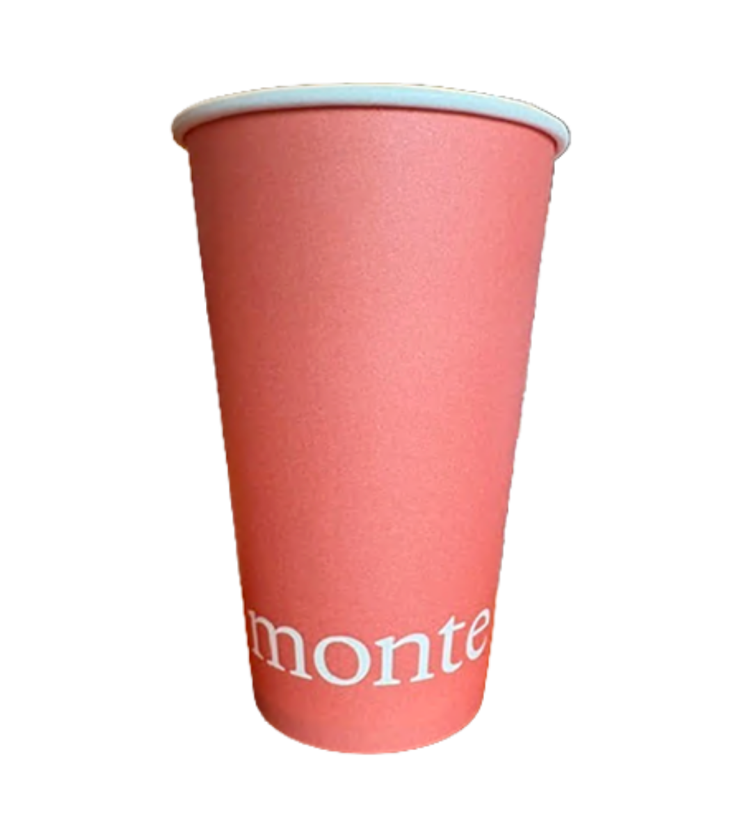 Picture of PRINTED MONTE DOMA HOTELS BETAECO SINGLE WALL 16OZ 90MM CUPS 1000/CTN