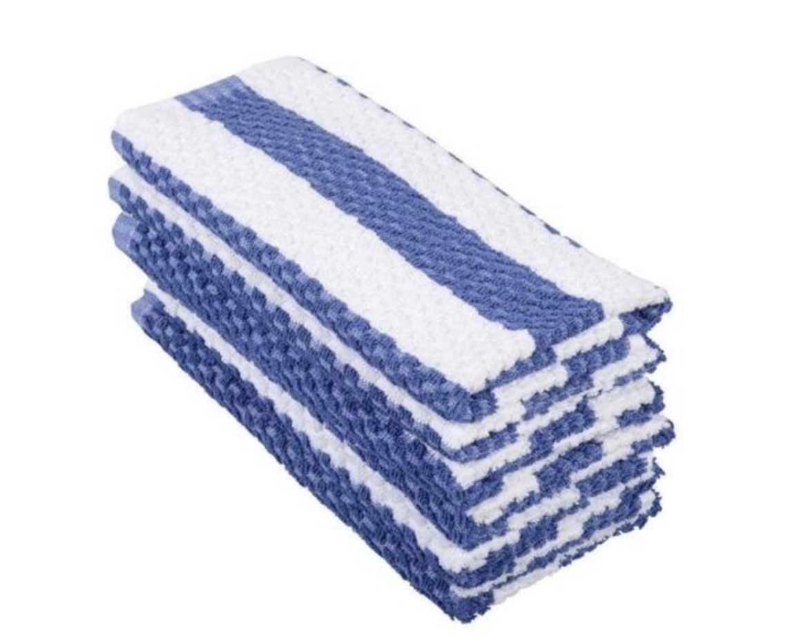 Picture of TOWEL, BLUE STRIPED SWAB 380x600mm COTTON CLOTH WIPE