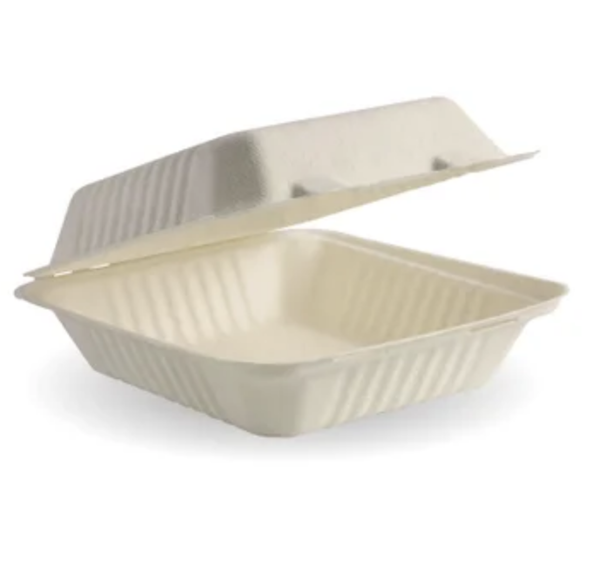 Picture of DINNER BOX, SUGARCANE 200x220x90 (7.8x8x3inch) NATURAL 200/CTN