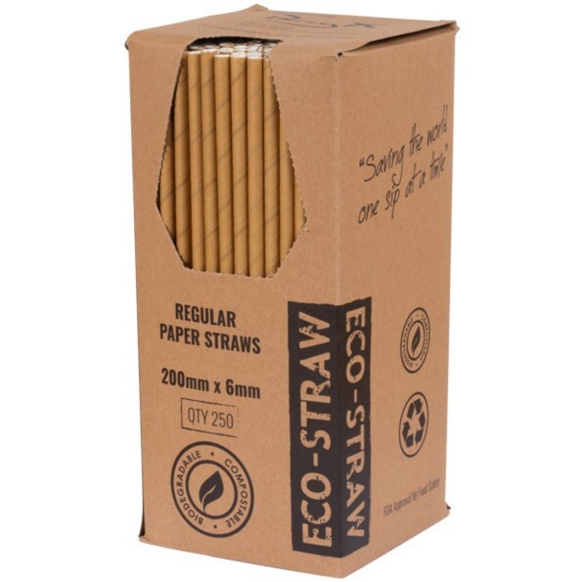 Picture of STRAW, REGULAR KRAFT 2500/CTN