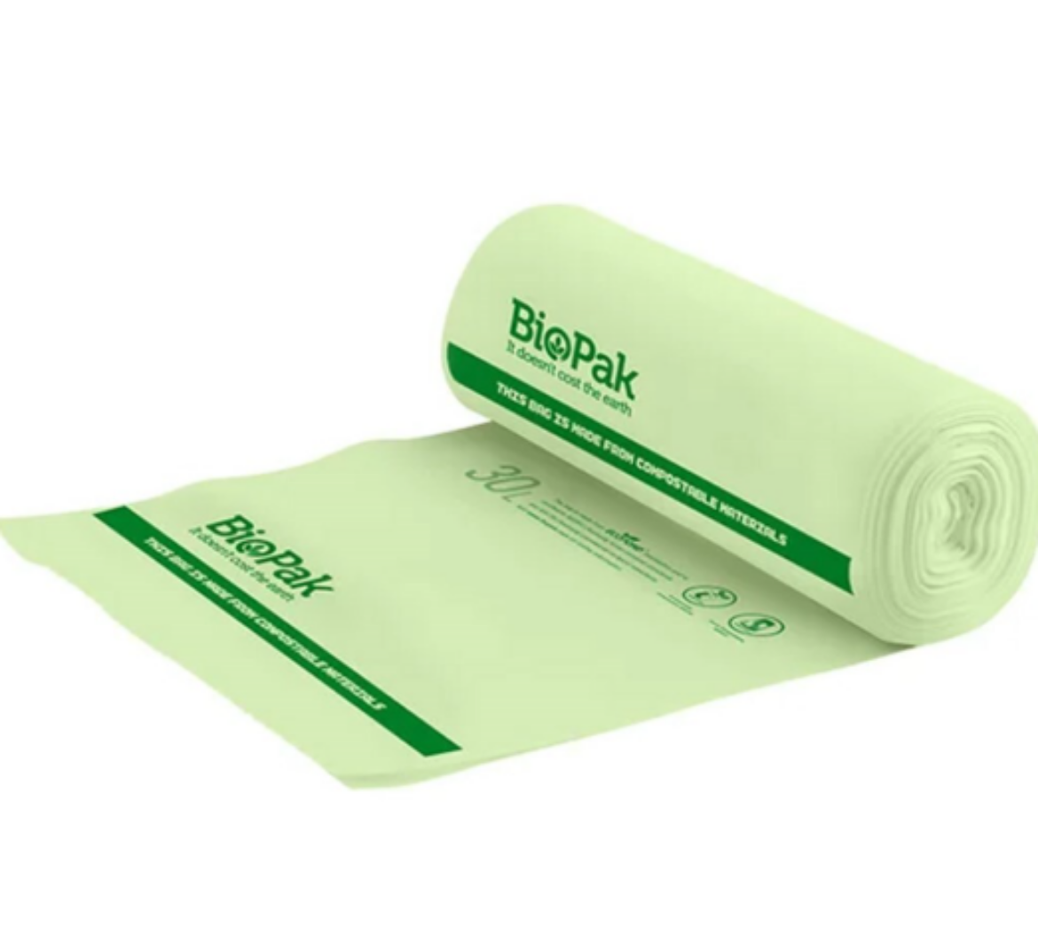 Picture of BIN LINER 30LTR BIOPLASTIC - GREEN 1000/CTN