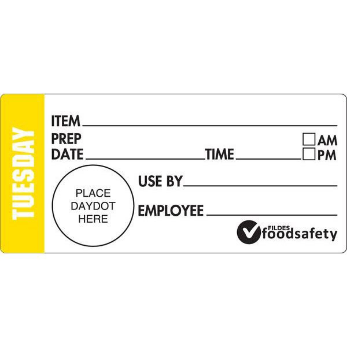 Picture of DURABLE 47X99MM SHELF LIFE - TUESDAY 500/ROLL