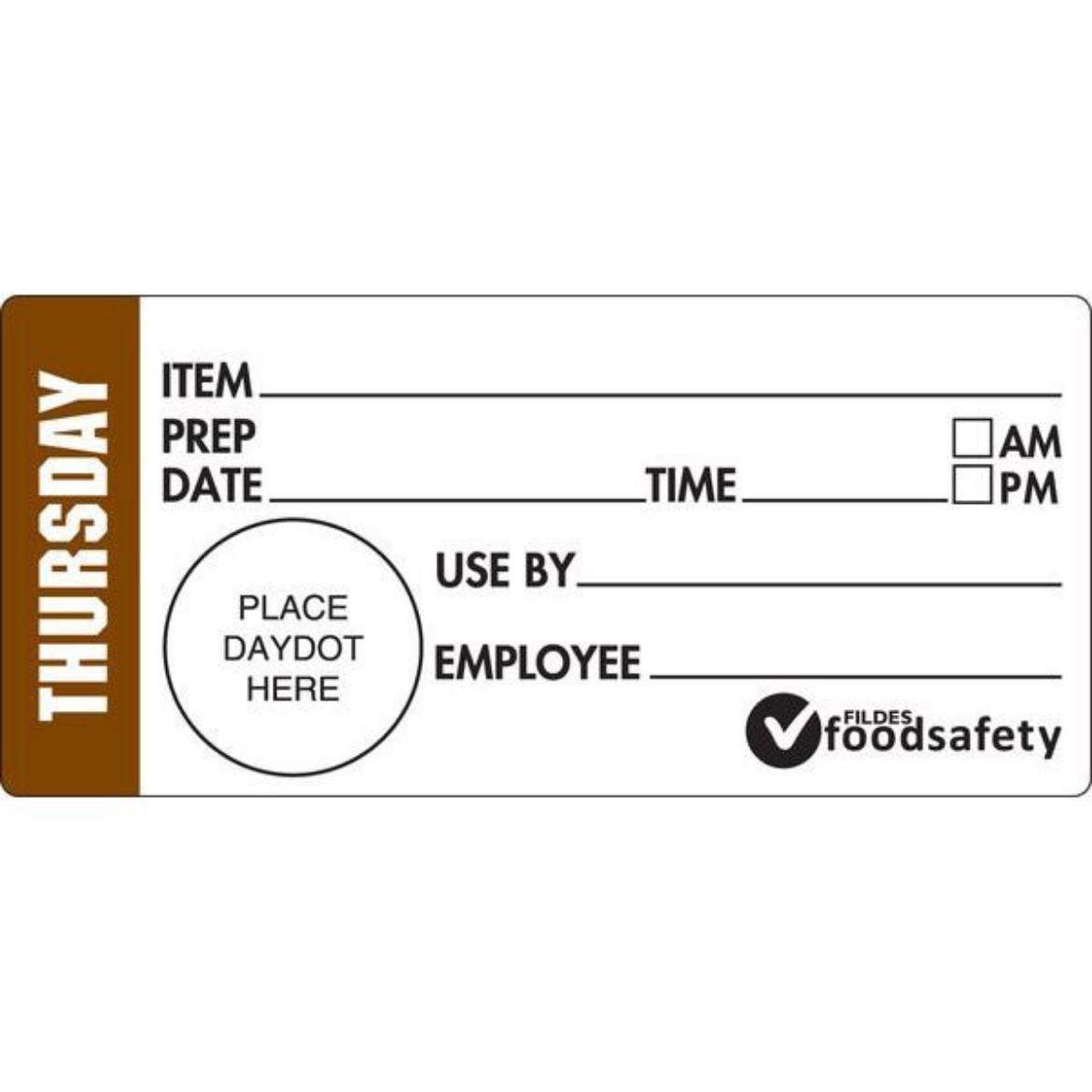 Picture of DURABLE 47X99MM SHELF LIFE - THURSDAY 500/ROLL
