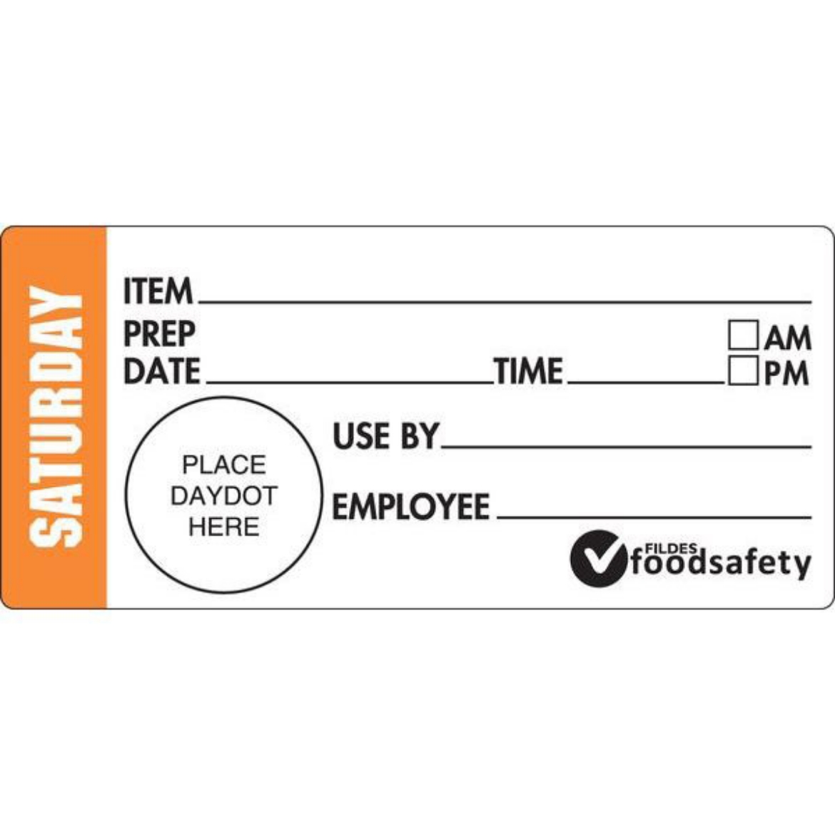 Picture of DURABLE 47X99MM SHELF LIFE - SATURDAY 500/ROLL