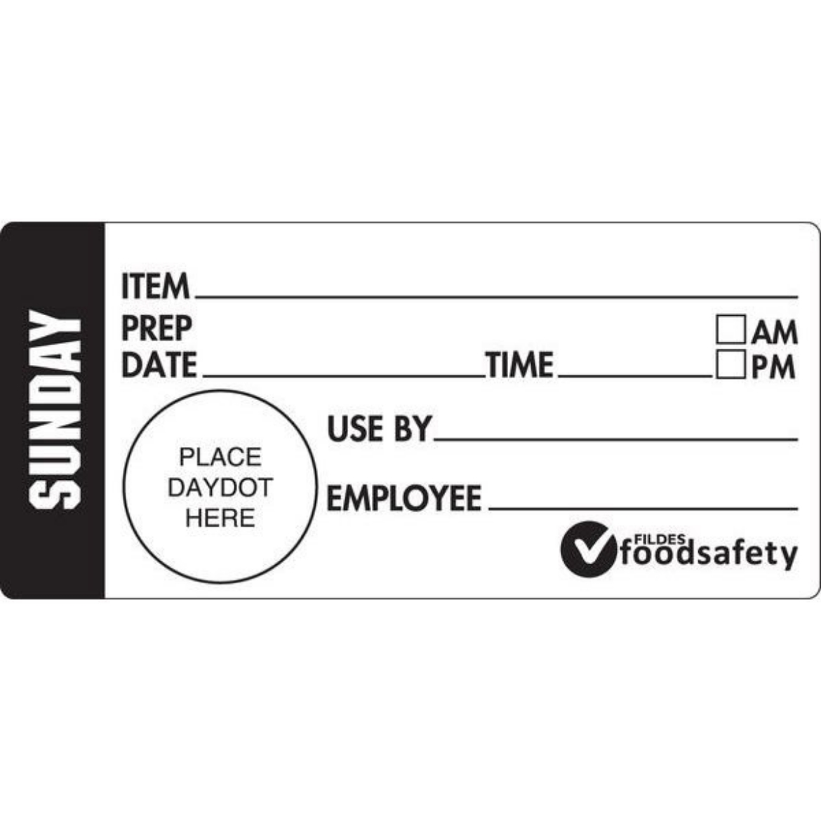 Picture of DURABLE 47X99MM SHELF LIFE - SUNDAY 500/ROLL