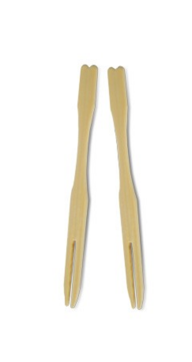 Picture of CUTLERY, FORK BAMBOO COCKTAIL 90MM 100/PACK