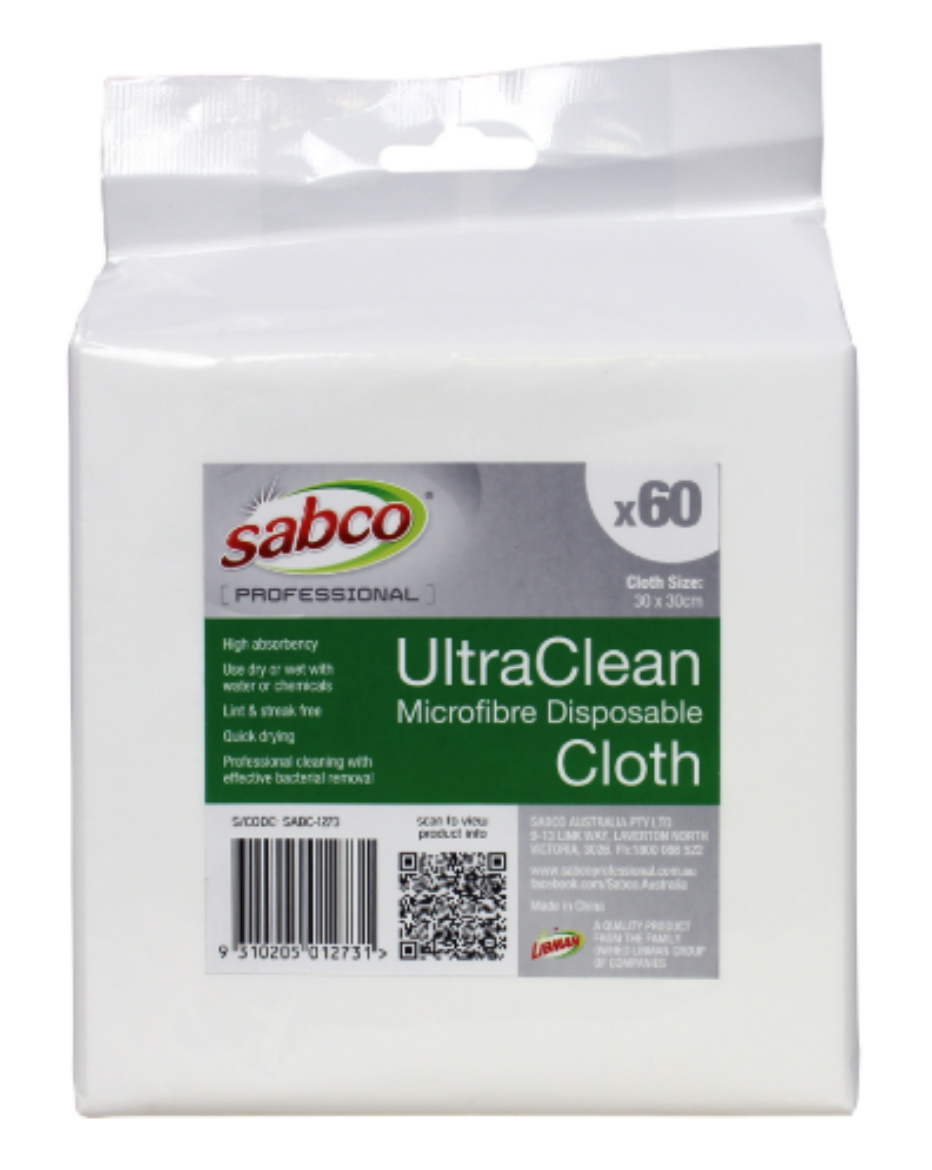 Picture of WIPES, MICROFIBRE CLOTH ULTRACLEAN DISPOSABLE 60/PACK