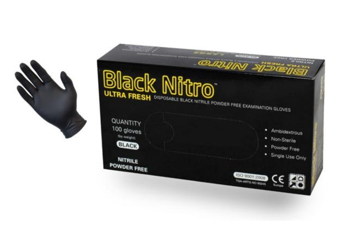 Picture of GLOVE, NITRILE BLACK P/F XL 100/PACK