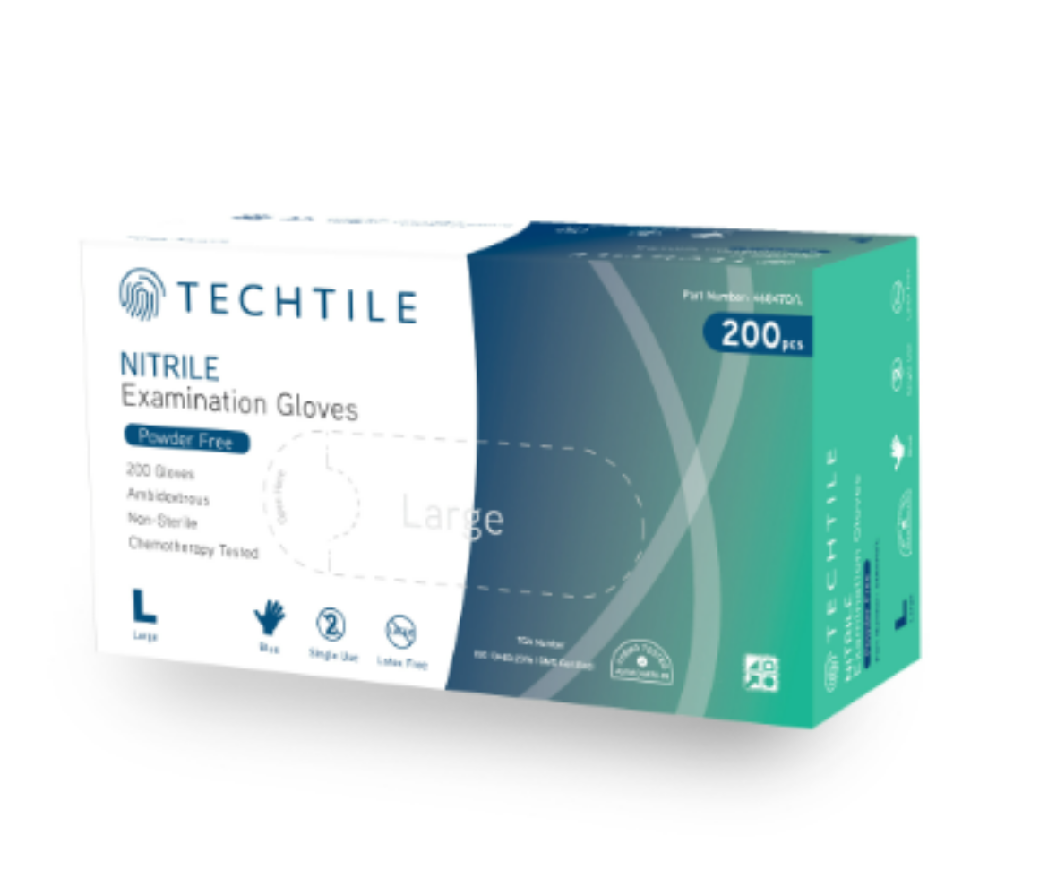 Picture of GLOVE, NITRILE P/F LARGE TECHTILE BIODEGRADABLE 200/PACK