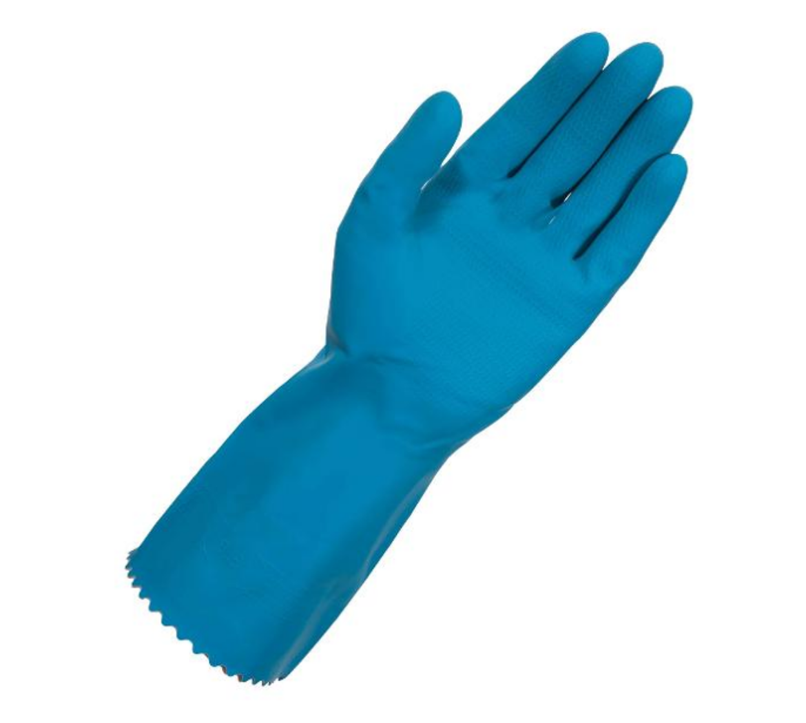 Picture of GLOVE, RUBBER BLUE SILVER LINED SIZE 8