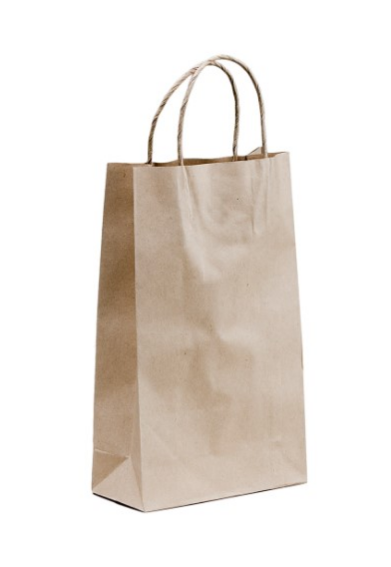 Picture of BAG, CARRY KRAFT TWIST HANDLE 265x160x70mm (BABY) 500/CTN