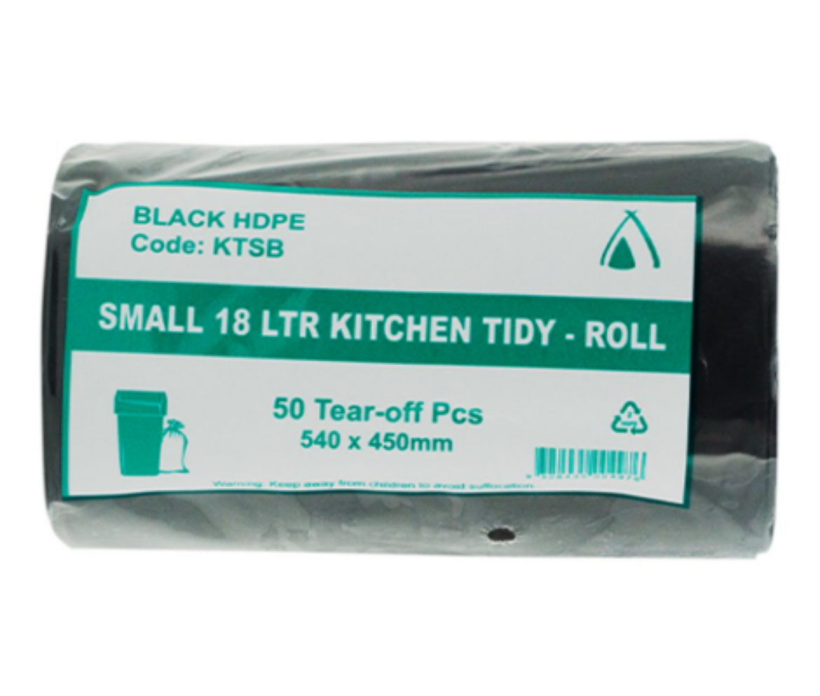 Picture of BIN LINER 18LTR BLACK KITCHEN TIDY
