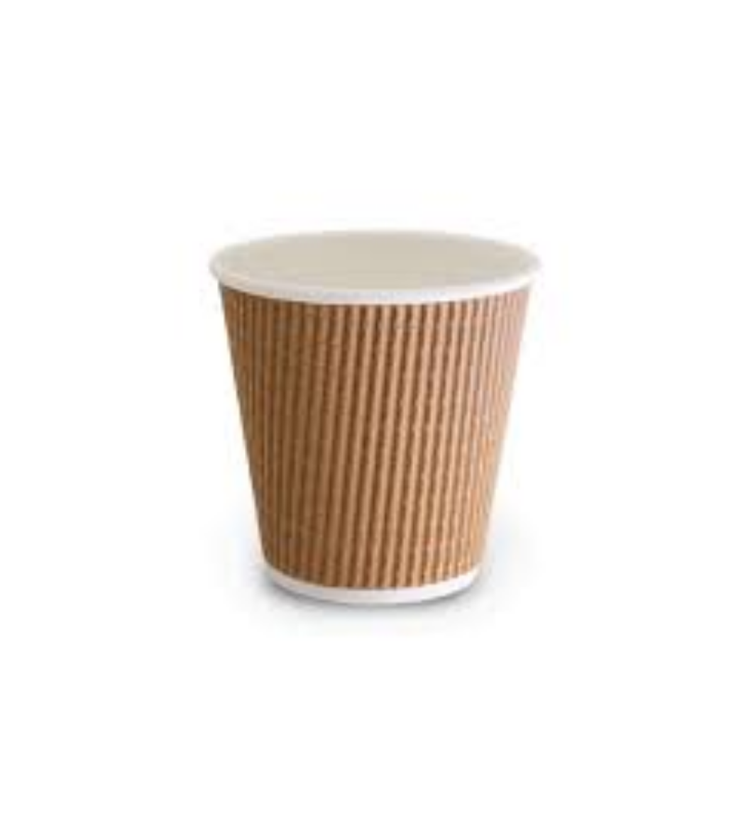 Picture of CUP, COFFEE 8oz KRAFT TRIPLE WALL (90mm) 25/PACK 500/CTN