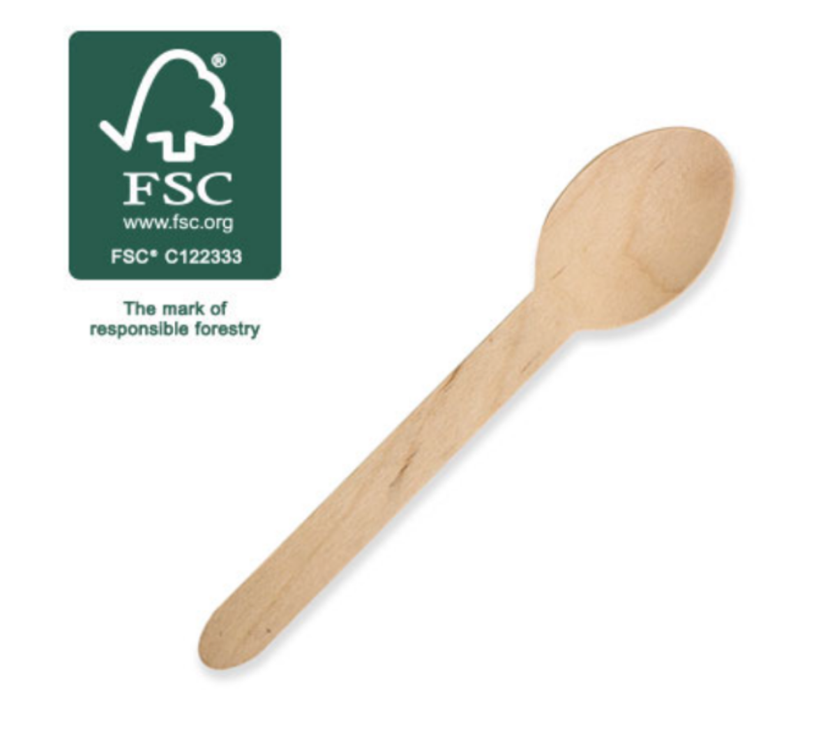 Picture of CUTLERY, SPOON WOODEN 160MM 100/PACK