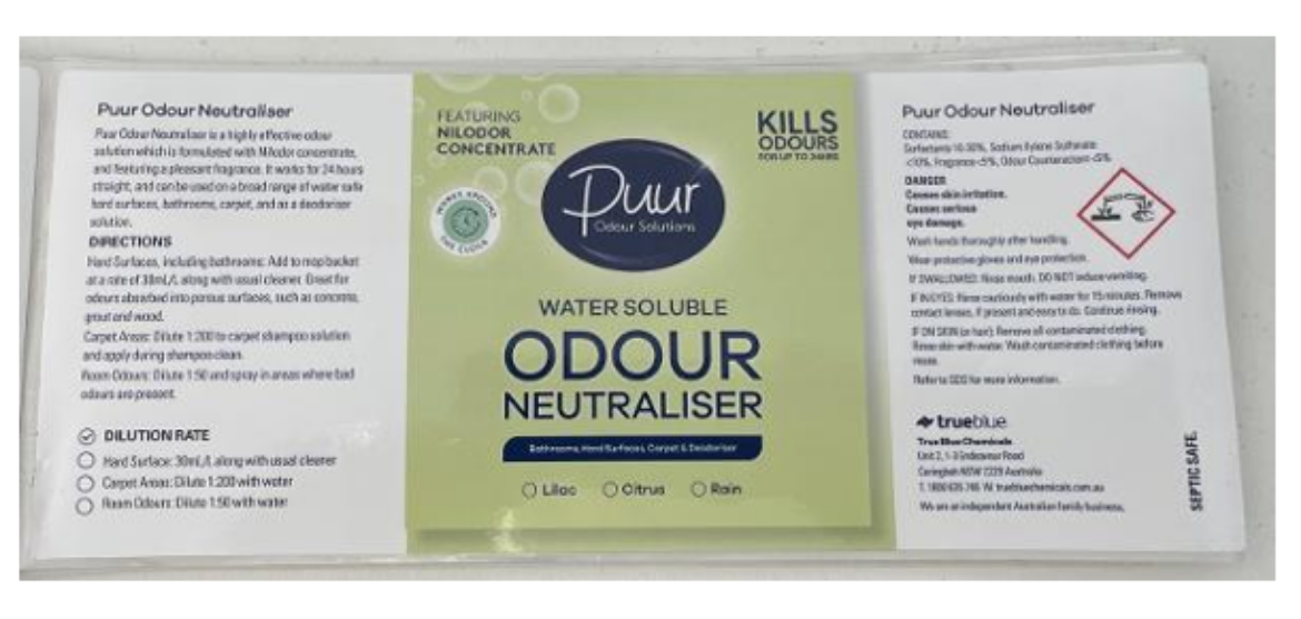 Picture of LABEL - PUUR ODOUR NEUTRALISER TUE BLUE