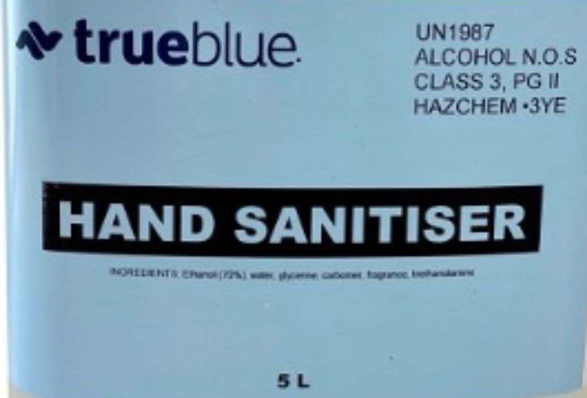 Picture of LABEL - VERLA HAND SANITISER TRUE BLUE