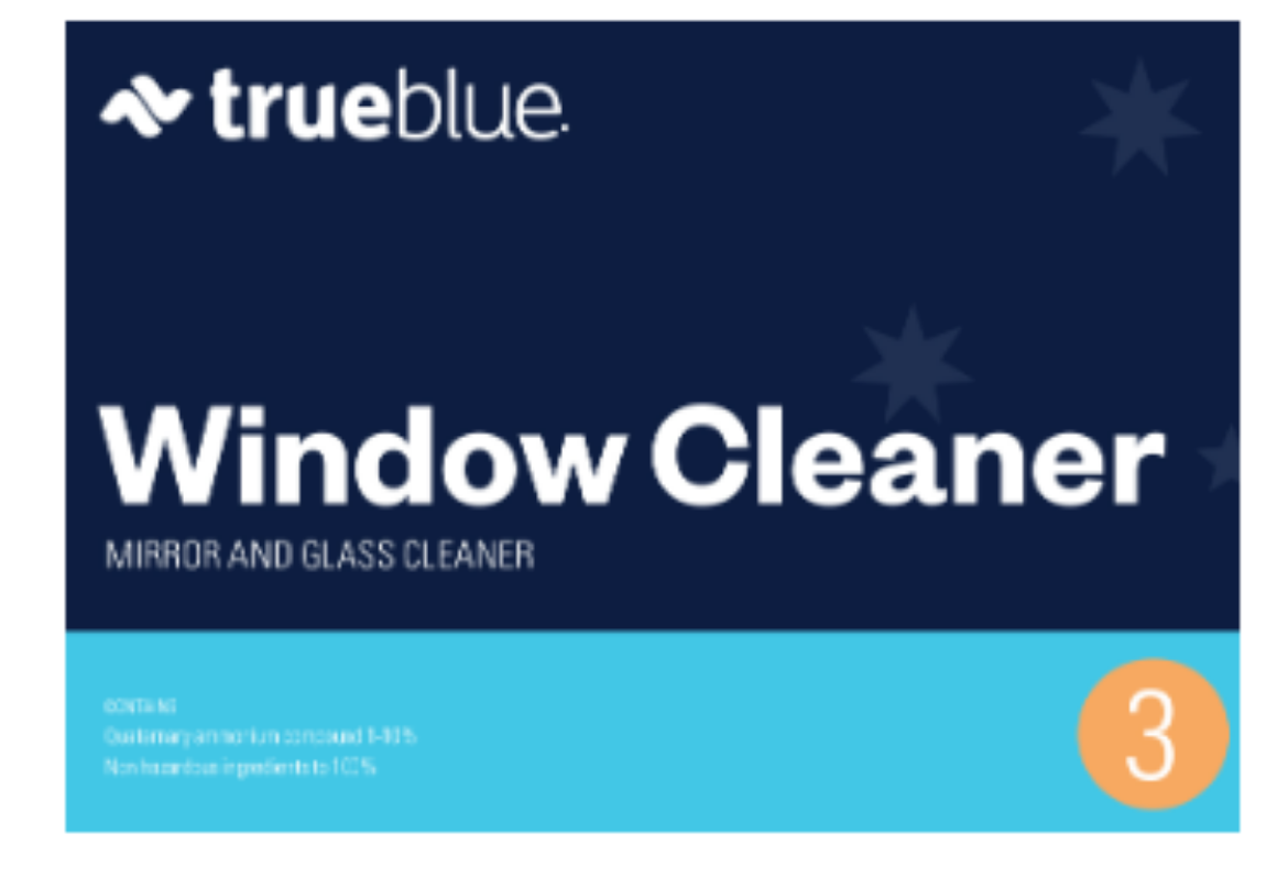 Picture of LABEL - WINDOW CLEANER TRUE BLUE