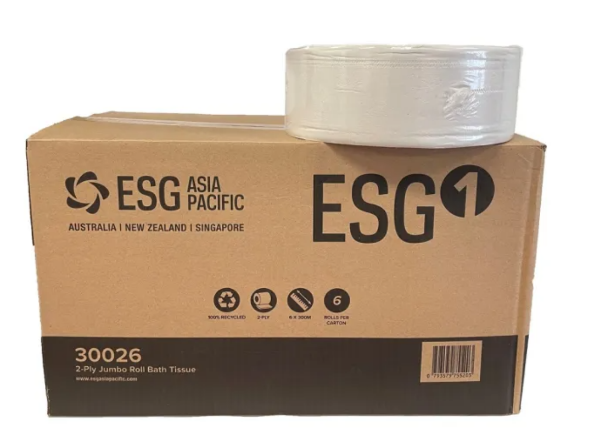 Picture of TOILET PAPER, JUMBO 2PLY ESG 300MTR 6/CTN