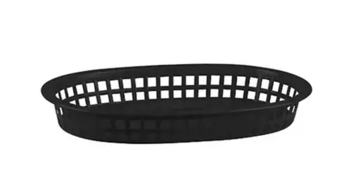 Picture of BASKET, BREAD RECTANGLE PLASTIC BLACK 270x180x40