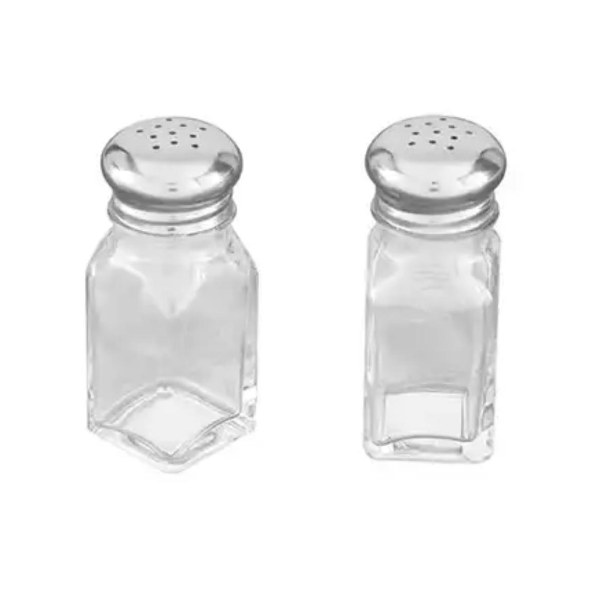Picture of SALT & PEPPER SHAKER GLASS SQUARE S/S TOP - 60MM