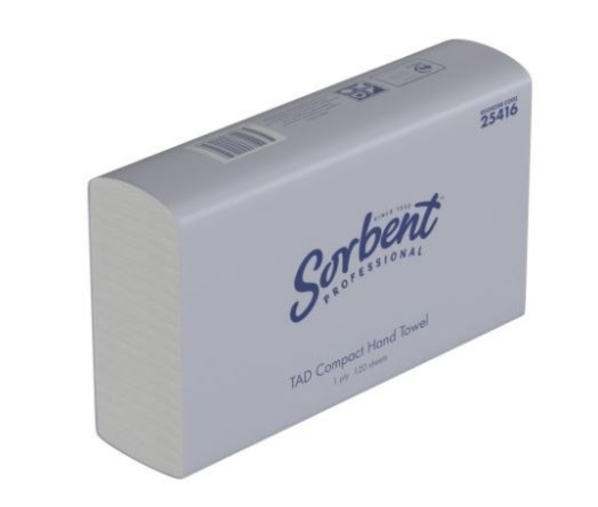 Picture of SORBENT PROFESSIONAL TAD COMPACT HAND TOWEL 1PLY 120SH CTN20