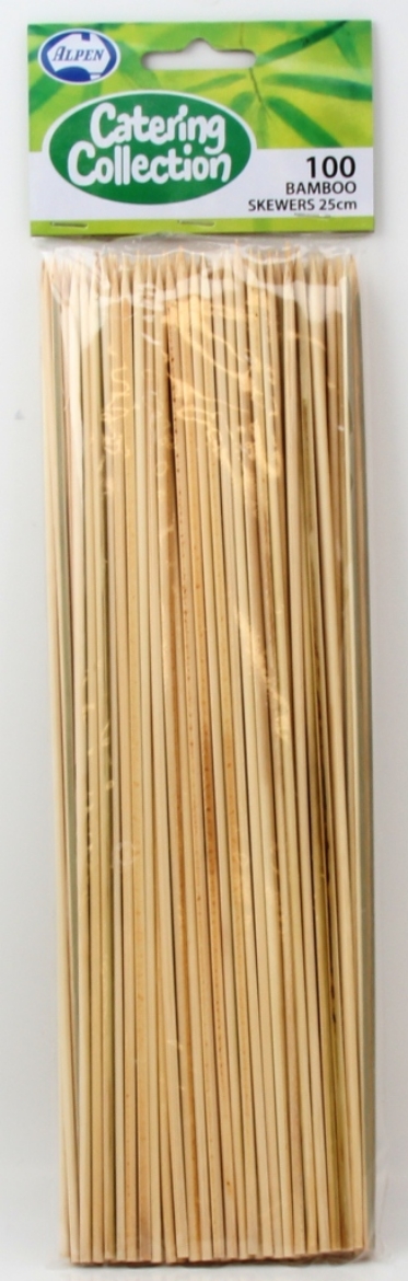 Picture of SKEWER, 250mm BAMBOO 100/PKT